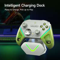 EasySMX D10 Pengontrol Game dengan Joystick TMR, Gamepad Multi-platform dengan Kunci Trigger 2 Arah, Dock Pengisian Daya Cerdas