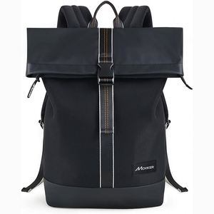 Free Sample Custom Luxury <b>Roll</b> <b>Top</b> <b>Backpack</b> Office Computer Bag <b>Laptop</b> Backpackp Leisure Black Nylon <b>Laptop</b> Rolltop <b>Backpack</b> - Product Image 4