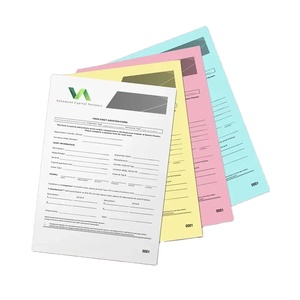 Giấy <span class=keywords><strong>carbonless</strong></span> NCR 2 phần Trắng Hồng Vàng với hóa đơn thủng lề Giao hàng hóa đơn biên lai 2-ply nhiều phần - Product Image 1