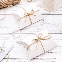 Boîte à dragées en papier kraft pour cadeaux, mariage, fête, anniversaire