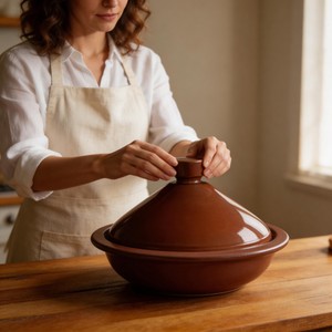 Set di Pentole in Ceramica Ecologiche HARVIT con Padella e Tajine, 2 Pezzi per Fornelli a Gas e a Induzione - Product Image 6