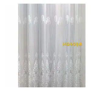 Hot Selling Cut Velvet Upholstery Fabric Sheer Window Voile Fabric Curtain for Home Decor