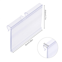 Porte-étiquettes en PVC extrudé personnalisé Yobest, porte-étiquettes en plastique transparent pour étagères de supermarché, affichage en magasin, OEM ODM