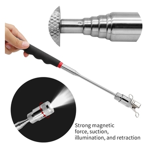 Bolígrafo magnético telescópico, <span class=keywords><strong>Mini</strong></span> herramienta de recogida de imán portátil con luz LED, varilla de recogida extensible, dispositivo de recogida - Product Image 2