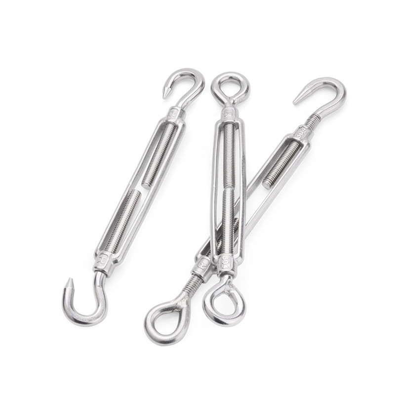 Stainless Steel Turnbuckles With Hooks - Set Of 2 - M6 Adjustable Wire Tensioners For Awnings Gardening And Clotheslines - View #7