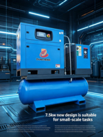 Compresseur d'air industriel à vis rotatif tout-en-un avec sécheur intégré 22 kW 16 bars pour usine, atelier de réparation automobile, découpe laser CNC et travail du bois