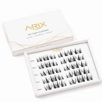 Extensions de cils en grappe pré-mappées A-RIX DIY, effet naturel, légers, réutilisables, cils effilés et pointus