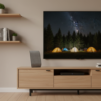 ANTOP Antenne TV intérieure DVB-T2 à panneau incurvé en plastique, options de montage sur table ou mural, gain de 28 dB, longue portée, réception TV gratuite