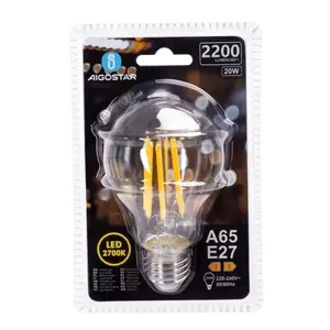 Lampadina LED a filamento A65 E27 20W, luce calda, risparmio energetico, ideale per illuminazione decorativa e ambienti accoglienti. - Product Image 3