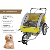 Remorque de vélo multifonctionnelle pour animaux de compagnie, poussette arrière pour chiens et chats avec compartiment de rangement pour les voyages en extérieur