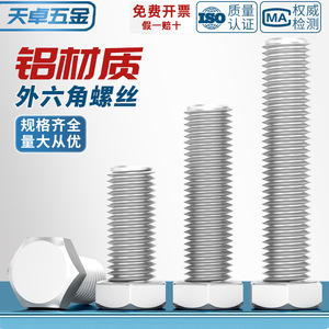 Tianzhuo Hardware Aluminum Alloy Hex Bolts M5 M8 M10 M12 M16 DIN 933 Grade A Fastener Connection - Product Image 2