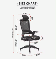 Chaise de bureau ergonomique de luxe à dossier haut avec accoudoir 4D Chaise de patron en maille de conception haut de gamme confortable Chaise de gestionnaire UE/LAIAN