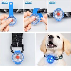 Hondennacht Buiten Wandelen Veilig Oplichten Led Hond Halsband Rood Licht Charme - Product Image 5