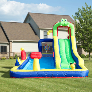 Comercial niños fiesta húmedo seco inflable Casa de rebote tobogán de agua gorila Combo con <span class=keywords><strong>piscina</strong></span> de salpicaduras, escalada, soplador, cesta, Diana - Product Image 2