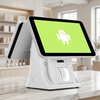 Système de point de vente (PDV) en gros 15,6+12'' directement de l'usine, ensemble PC Windows, caisse enregistreuse tactile pour restaurant