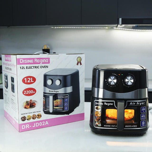 Air Fryer 12L Deep Multifunctional Stainless Steel Inner Container Electric Household New Oil-free Steam