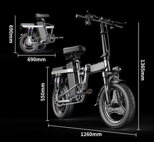 <span class=keywords><strong>Bicicleta</strong></span> Eléctrica Plegable con Batería de Litio de 48V en el Portaequipajes Trasero, Cuadro de Aleación de Aluminio, Motor de 500W, Frenos de Disco E-ABS para Bicicletas Pequeñas - Product Image 6