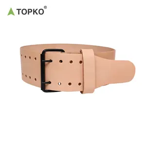 TOPKO Wholesale Adjustable Leather Back Waist Power Lifting Gym Support Workout Weight Lifting Belt
