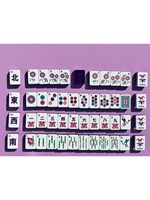 Jeu de Mahjong Américain en Acrylique Gravé Écologique et Durable Lucky Rabbit, 160/166 Pièces, 1 Couche, avec Sac de Transport pour le Divertissement