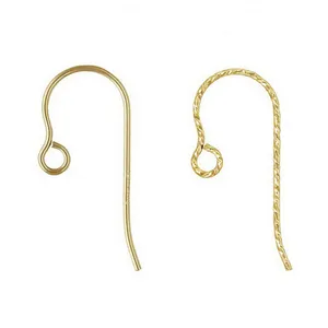 High Quality Jewelry Findings 14K Gold Filled Pattern Earring Hook Ear Hooks For Earring Making