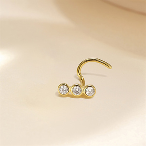CANNER Piercing de nez en argent sterling 925 avec griffes et zircone cubique pour femmes et hommes, bijou corporel de style facial - Product Image 2