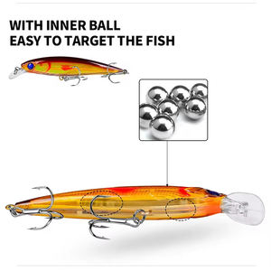 Señuelo de Pesca ECOODA Original de Fábrica, 11 cm, 13.4 g, Señuelo de Pesca Tipo Minnow, Señuelo Duro de Plástico, Señuelo Biónico, Señuelo para Pesca de Pescado Negro - Product Image 5