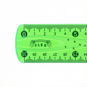 Juego de 4 reglas triangulares Foska de 30 <span class=keywords><strong>cm</strong></span>, reglas flexibles de plástico, reglas métricas rectas y flexibles, reglas triangulares con transportador geométrico - Product Image 3