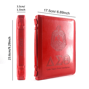 Funda para Biblia Ritual de Cuero PU Personalizada, Fácil de Transportar, Color Rojo, con Asa de Iglesia, Bolsa para Biblia Ritual con Logotipo Personalizado - Product Image 3
