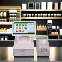 Système de Caisse Enregistreuse Android 10 Pouces Tout-en-Un pour Supermarché, Point de Vente Complet à Écran Tactile
