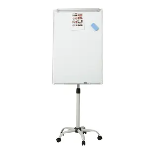 60X90Cm Mobiele Whiteboard Flipchart Clips Papier Stand Schrijfbord Voor Klaslokaal Kantoor