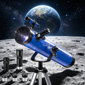 Astronomical Telescope 76700 Large Eyepiece Blue High Definition For Stargazing Moon Viewing Outdoor Observation With Image - Product Image 1