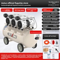 Compresor de Aire Eléctrico Silencioso Sin Aceite de Alta Presión y Alta Potencia Otus de Grado Industrial de 100 L, Modelo 3x1500, Garantía de 2 Años