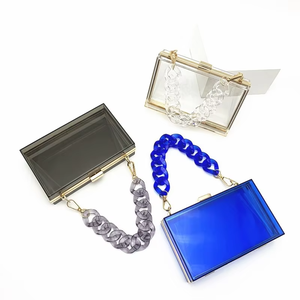 New Transparent Acrylic Women's Bag Shoulder Crossbody Bag Personalized Chain Small Square Bag Evening <b>Clutch</b> - Product Image 3