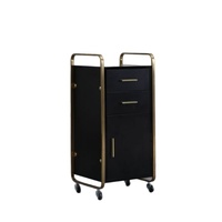 Chariot de rangement en acier inoxydable transfrontalier avec tiroirs, armoire de rangement, étagère au design moderne pour outils de coiffure, usage domestique et professionnel