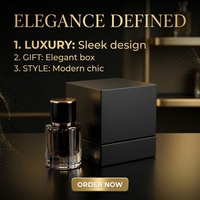 Flacon de parfum en verre noir personnalisé de luxe 50ml 100ml Boîte cadeau magnétique haut de gamme Emballage cosmétique avec logo personnalisé
