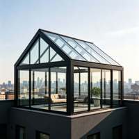 Moderne Villa mit thermisch getrenntem Aluminium-Wintergarten und gehärtetem Verbundglasdach – Ganzjahres-Gartenraum