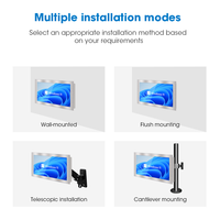 PC todo en uno de acero inoxidable de 21,5 pulgadas PC de panel de pantalla táctil capacitiva industrial montada en la pared