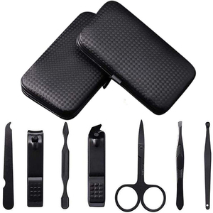 Set Professionale 7 in 1 per Pedicure e Manicure in Acciaio Inossidabile con Custodia da Viaggio in Pelle Nera - Product Image 3