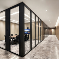 Cloison de bureau insonorisante en acier, panneau modulaire écologique pour salle à manger et usage commercial en villa