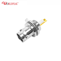 Conector RF Triaxial BNC hembra Jack mamparo conectores de cable de soldadura Triax TR BNC convertidor de montaje en panel
