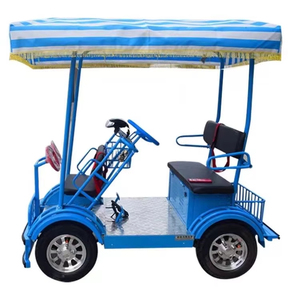 Bicicletta Elettrica Surrey <span class=keywords><strong>a</strong></span> <span class=keywords><strong>4</strong></span> <span class=keywords><strong>Ruote</strong></span> per <span class=keywords><strong>4</strong></span> Persone, 1000W, Monoposto, con Sedili in Pelle e 20 Velocità, Disponibile in Vari Colori - Product Image 1