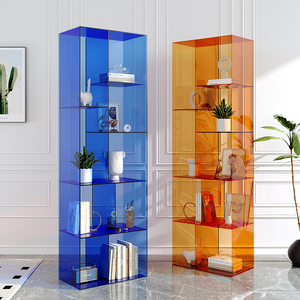 Semplice libreria multistrato in acrilico per bambini da pavimento a parete Rack di stoccaggio integrato espositore per soggiorno