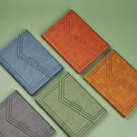 Carnet de notes A5 personnalisé en cuir PU vintage avec spirale, couverture rigide en PVC/tissu, journal/planificateur géométrique gaufré pour entreprises et collectivités