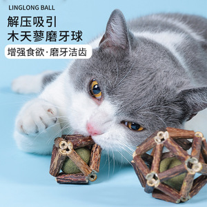 Linglong Ball Catnip Chew Ball For Teeth Cleaning Pet Toys <b>Small</b> Size - Product Image 1