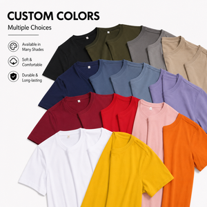 Camiseta de Cuello Redondo de Algodón 200GSM, Color Personalizado, Unisex, Suave, Duradera, Esencial para el Día a Día, OEM - Product Image 5