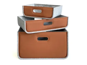 Panier de <span class=keywords><strong>rangement</strong></span> en feutre sur mesure, panier de <span class=keywords><strong>rangement</strong></span> moderne pour la maison, organisateur de <span class=keywords><strong>rangement</strong></span> portable en feutre pour l'organisation de la maison et du bureau - Product Image 1