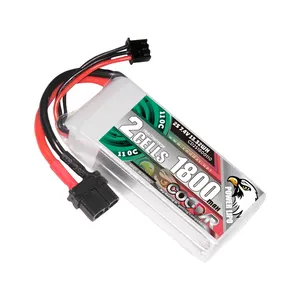 CODDAR RC LiPo Baterai 2S 1800MAH 7.4V 110C XT60 FPV RC Mobil Glider Pesawat Buggy Truck Truggy Boat Pesawat Helikopter Kecil