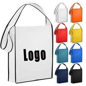 Custom Logo Non-Woven Tote Bag with Long Shoulder Strap Promotional Shopping Backpack with Elegant Design