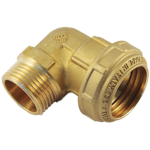 Adaptador PN 25 COBRARING con accesorio curvo macho Acoplador forjado de zinc Superficie Lisa Roscas NPT BSP Conexión de soldadura-25X3/4 - Product Image 2