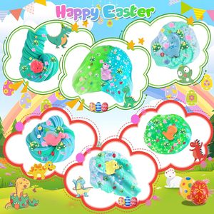Kit de slime dinosaure de Pâques pour enfants, ensemble de slime beurre transparent effet nuage, cadeaux de fête, OEM ODM, vente en gros personnalisée, fournisseur de jouets sensoriels, cadeau - Product Image 3